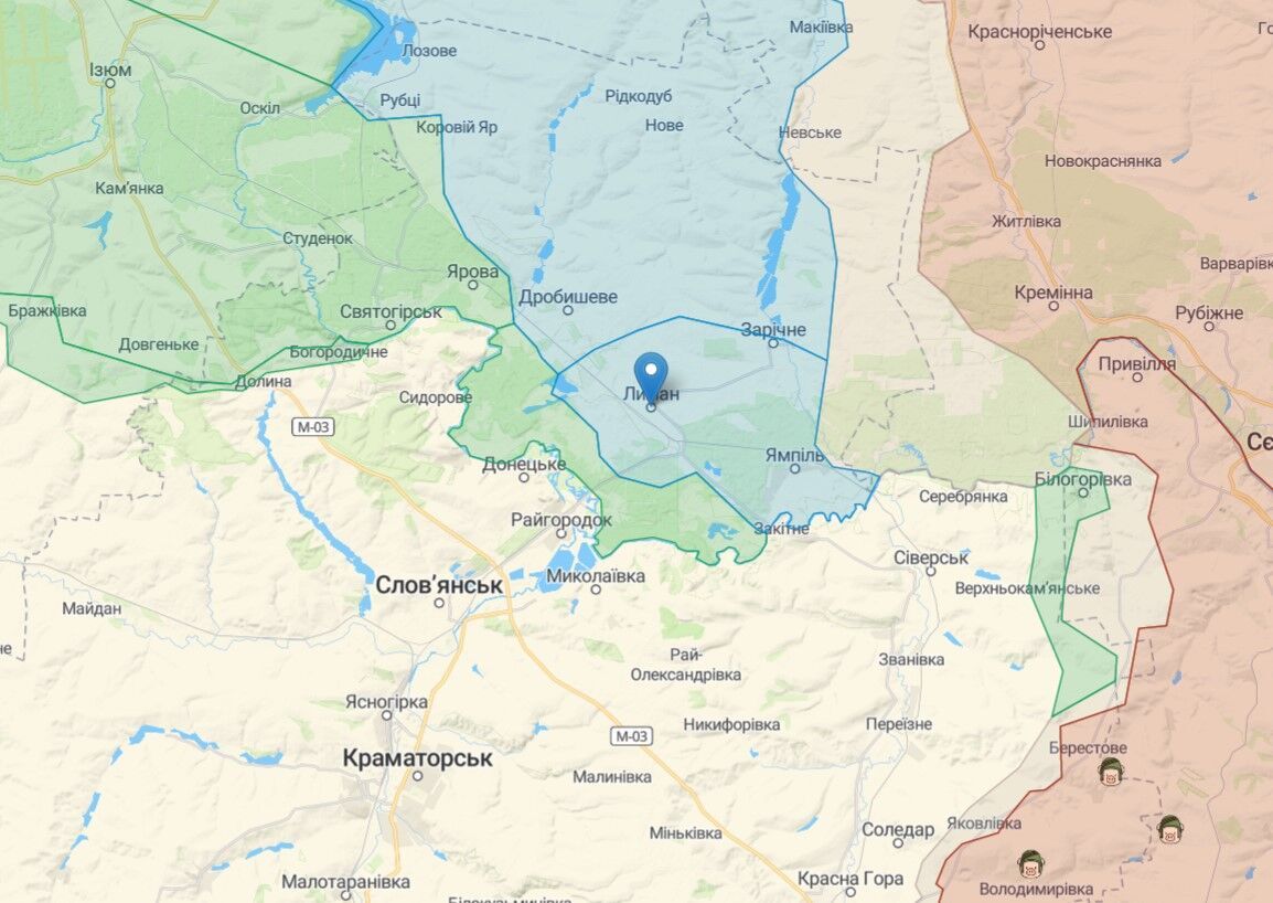 Ситуация на линии фронта на Донетчине неподалеку от Лимана