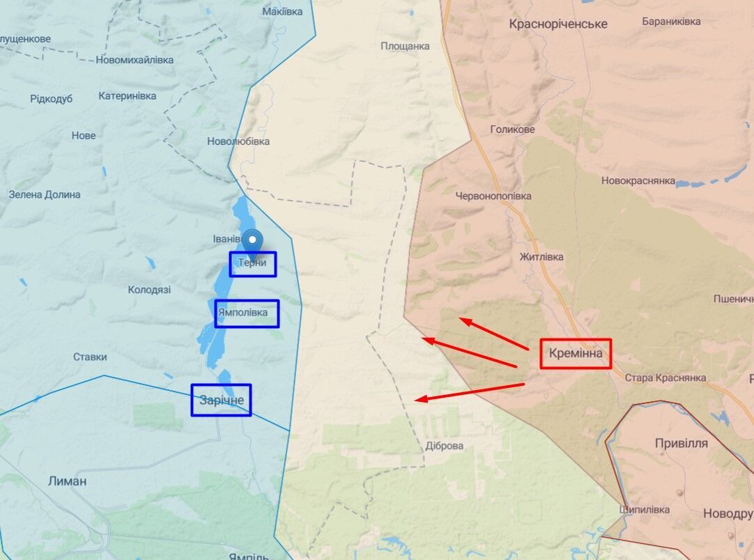 Три возможных направления атака врага на Луганщине