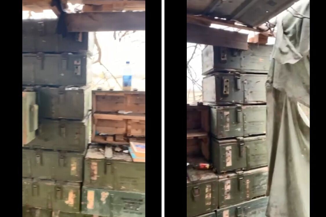 Бійці ЗСУ показали укріплення росіян на Херсонщині: бліндаж – саморобна ''халабуда'' з ящиків (відео)
