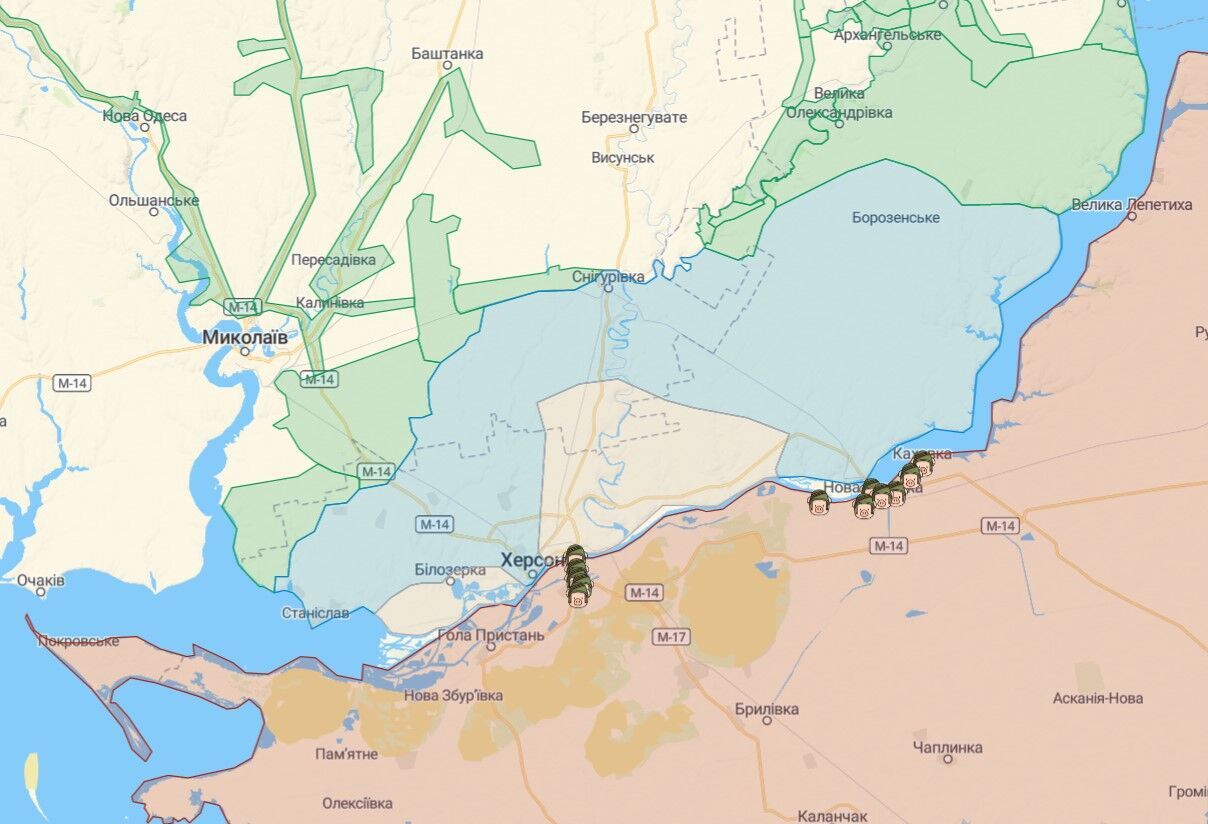 Херсонская область: ВСУ установили флаг уже в Бериславе – за 6 км до Каховской ГЭС (фото)