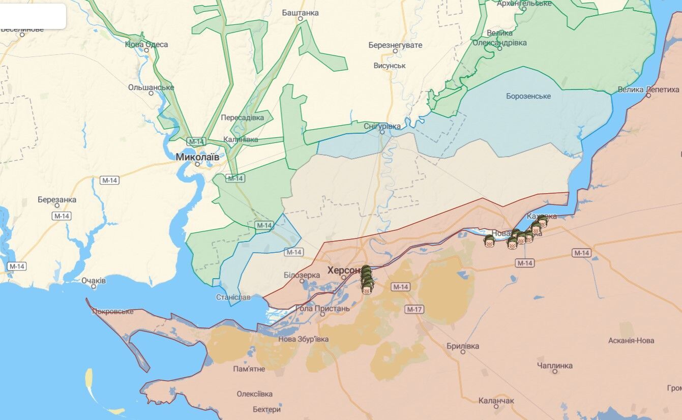 DeepState оновили карту звільнених територій Херсонщини - подробиці