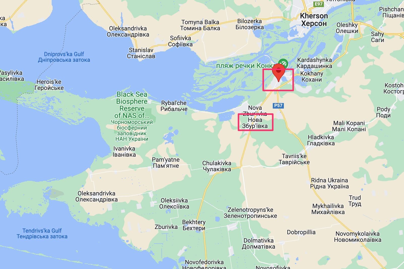 Голая Пристань и Новая Збурьевка – важные логистические узлы на западной половине левобережного плацдарма врага