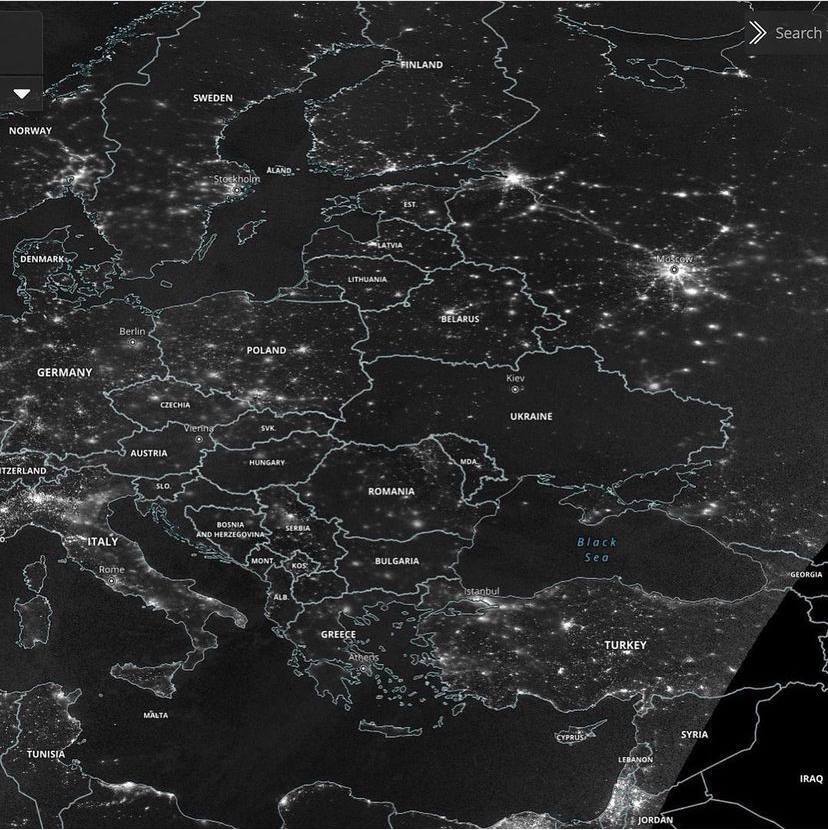 NASA зафиксировали блекаут в Украине: фото из космоса