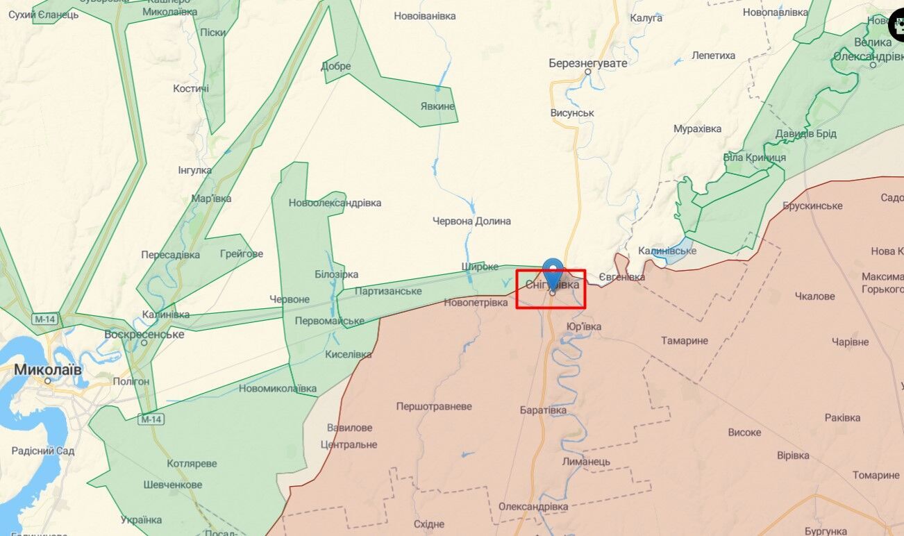 Ситуація на лінії фронту біля Снігурівки на кордоні Миколаївщини та Херсонщини