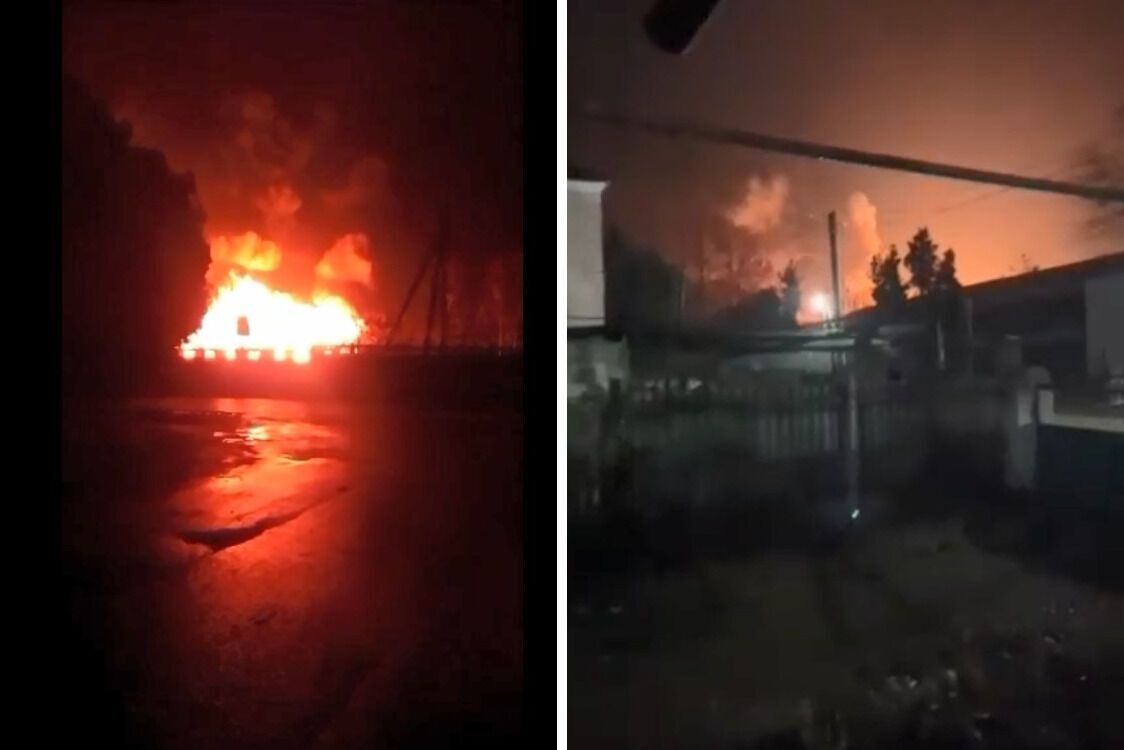 Пожар в казарме в пгт. Советском в Крыму