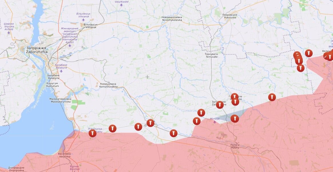 В.о.ч. Запорожской области: обстрелы армией рф 12 декабря 2022 г.