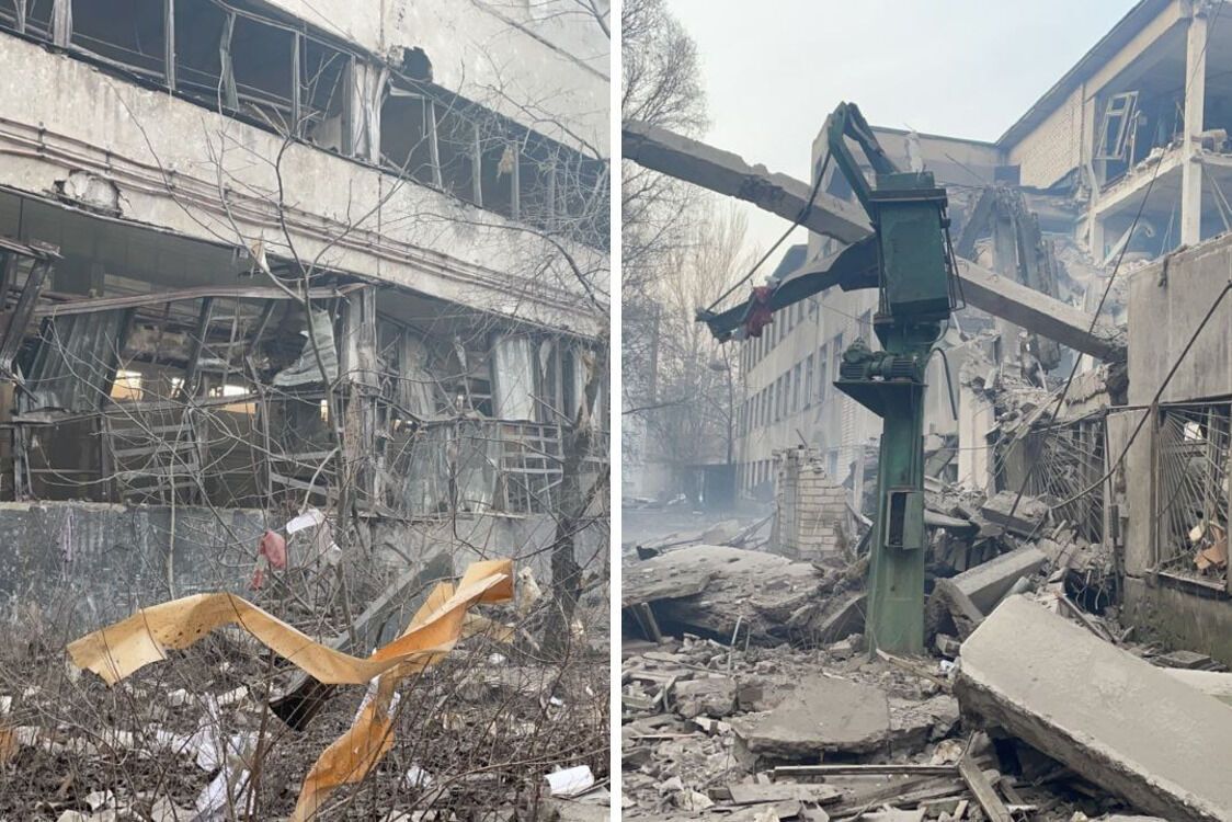 Будинки у промисловій зоні, пошкоджені після ракет рф у Краматорську