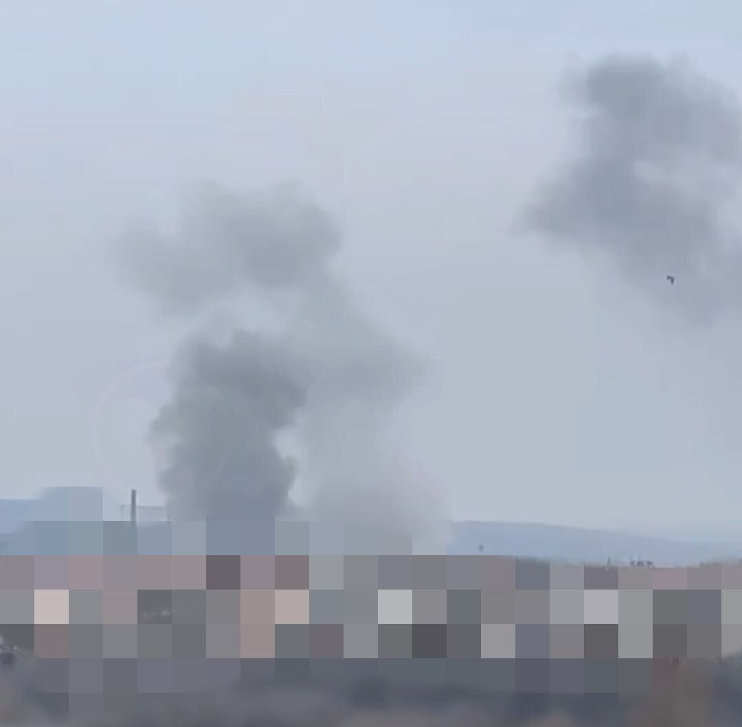 Дым над Краматорском в Донецкой области