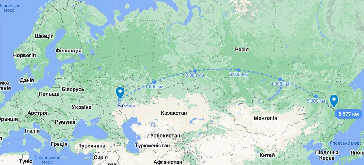 Відстань від міста Українка Амурської області рф до кордонів України