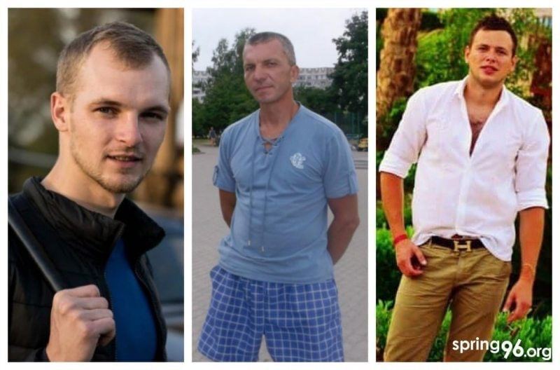 Белорусские политзаключенные: Денис Дзикун, Олег Малчанов и Дмитрий Равич