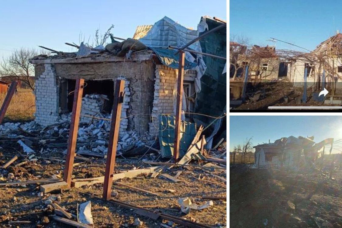 Дома, разрушившие российские ракеты в Новософиевке в Запорожской области