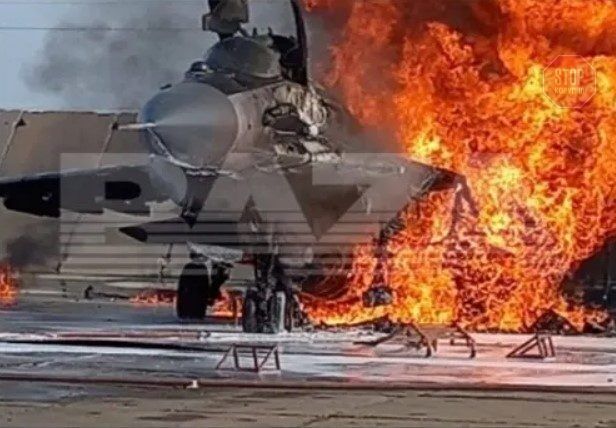  Ілюстративне фото з мережі - російський винищувач МіГ-29, який згорів на аеродромі під час ремонту влітку 2021 року