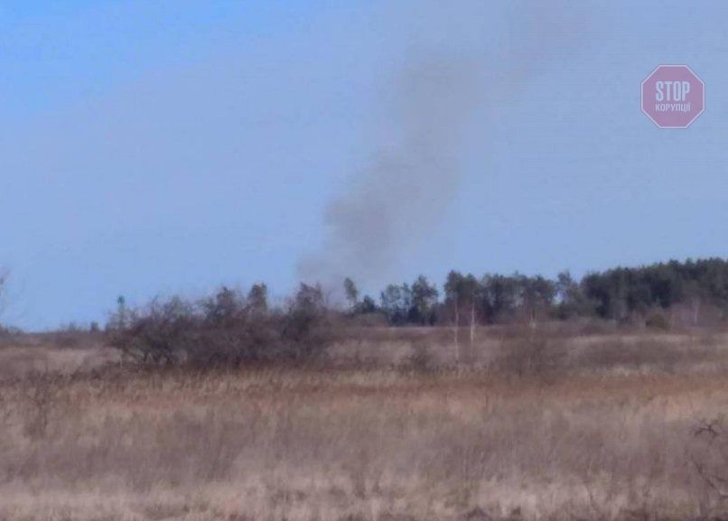  Провокація в Білорусі - дим над селом Копани. Фото: Telegram