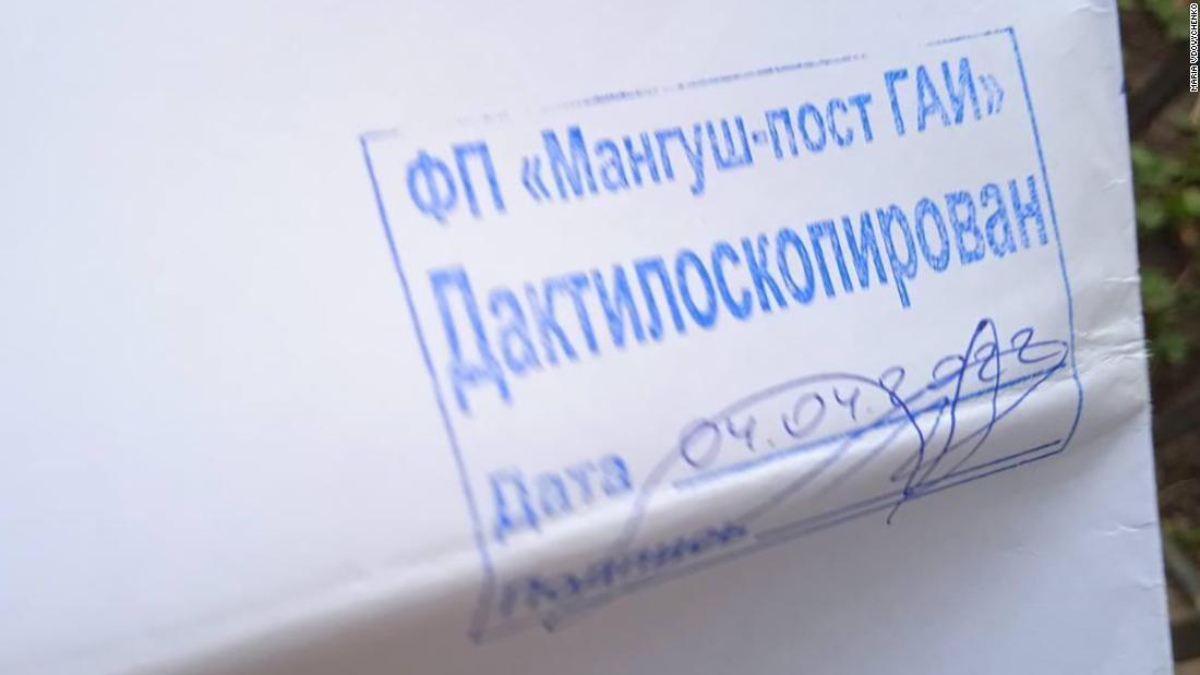 Документ, выдаваемый гражданам Украины в российском фильтрационном центре