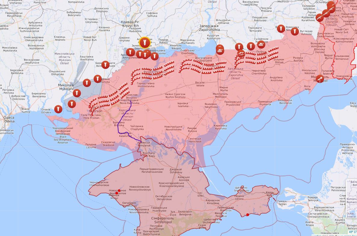 Лінія фронту на півдні України