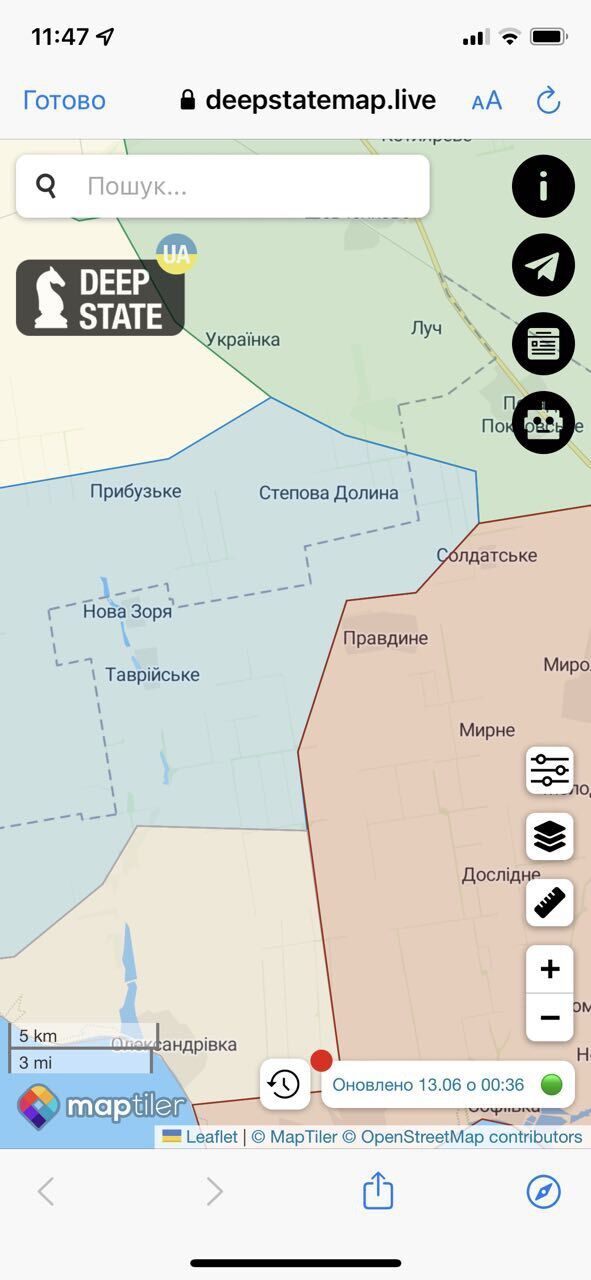 Оперативна ситуація на Миколаївсько-Херсонському напрямку: звільнено Таврійське (мапа)