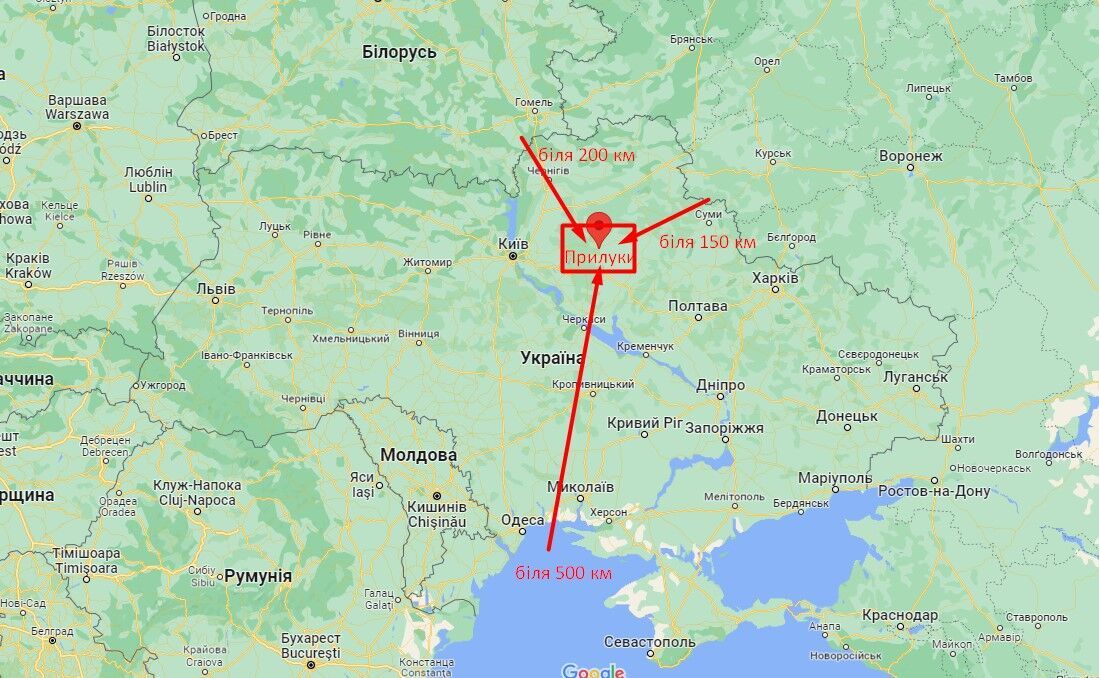 Крилаті ракети рф вдарили біля Прилук на Чернігівщині