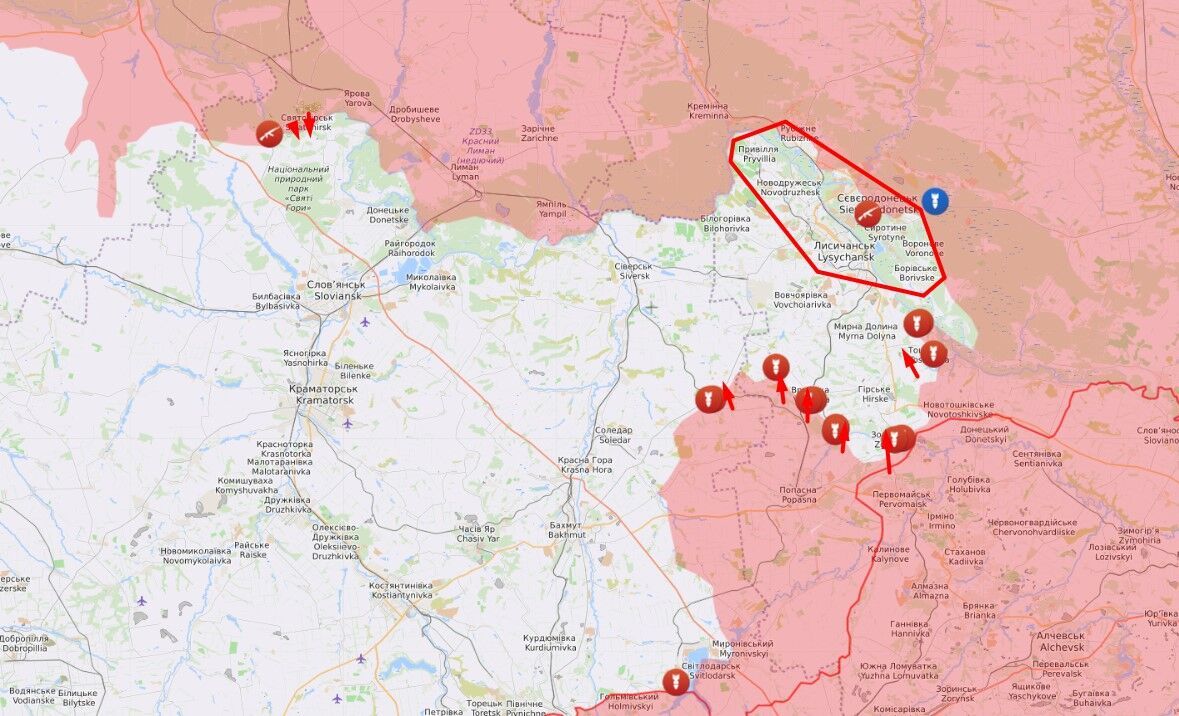 Ситуация вокруг участка, который враг пытается окружить в Луганской области