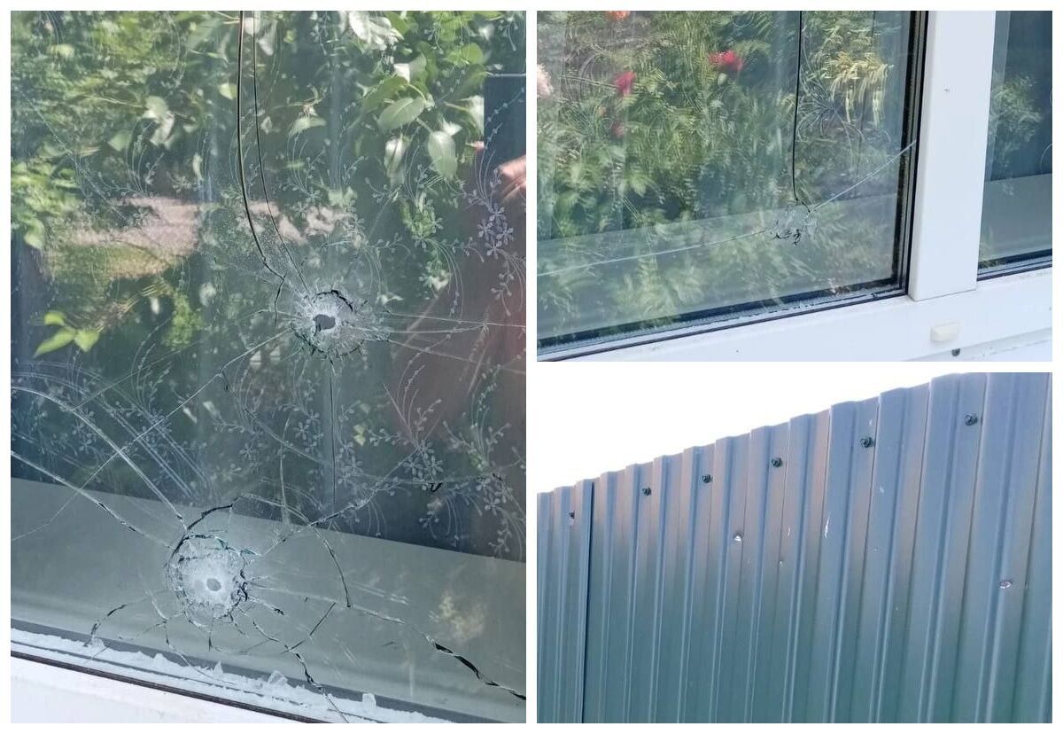 Разбитые стекла в окнах поврежденный забор