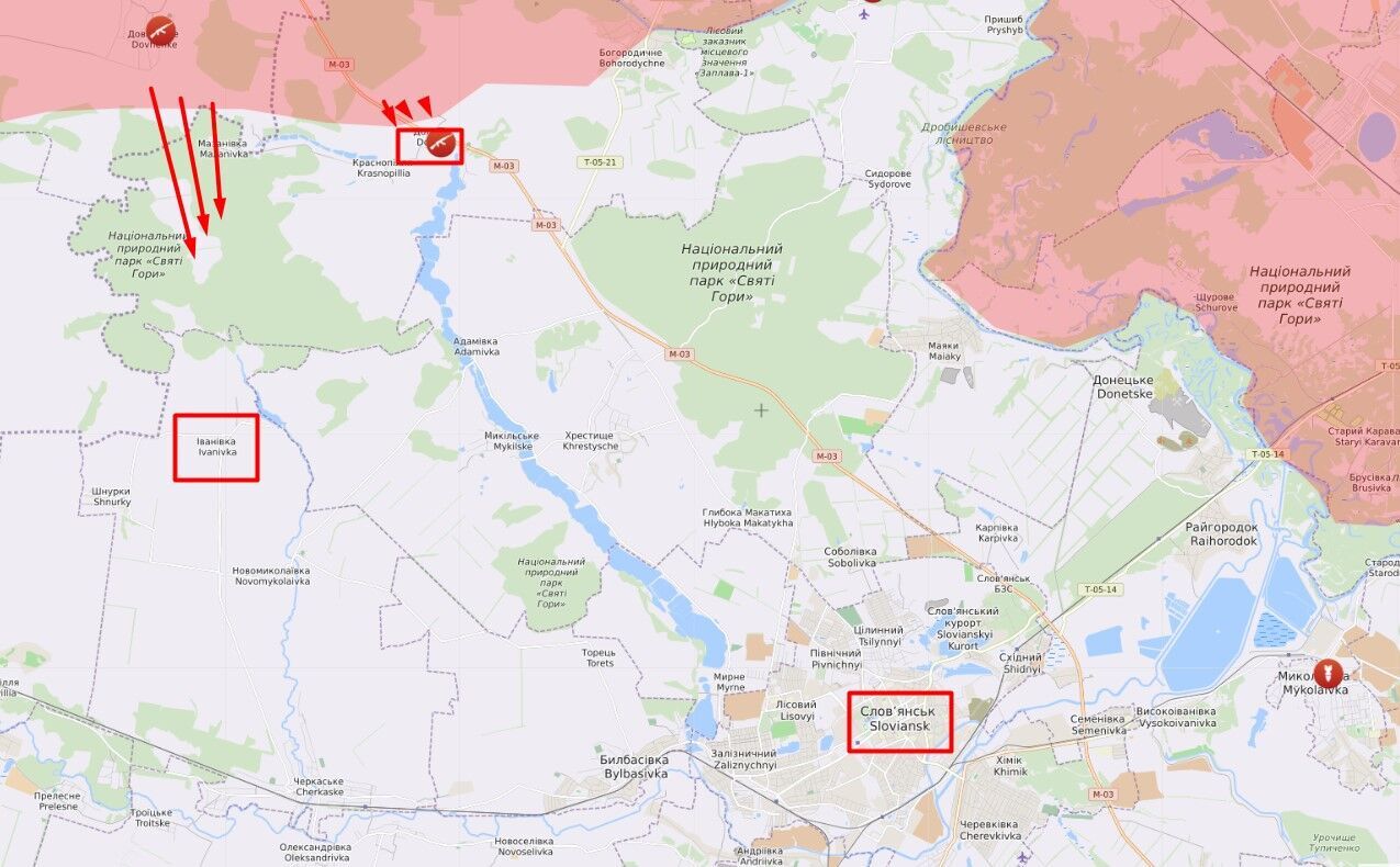 В Донецкой области враг пытается обойти Славянск с 2-ух сторон – ВСУ