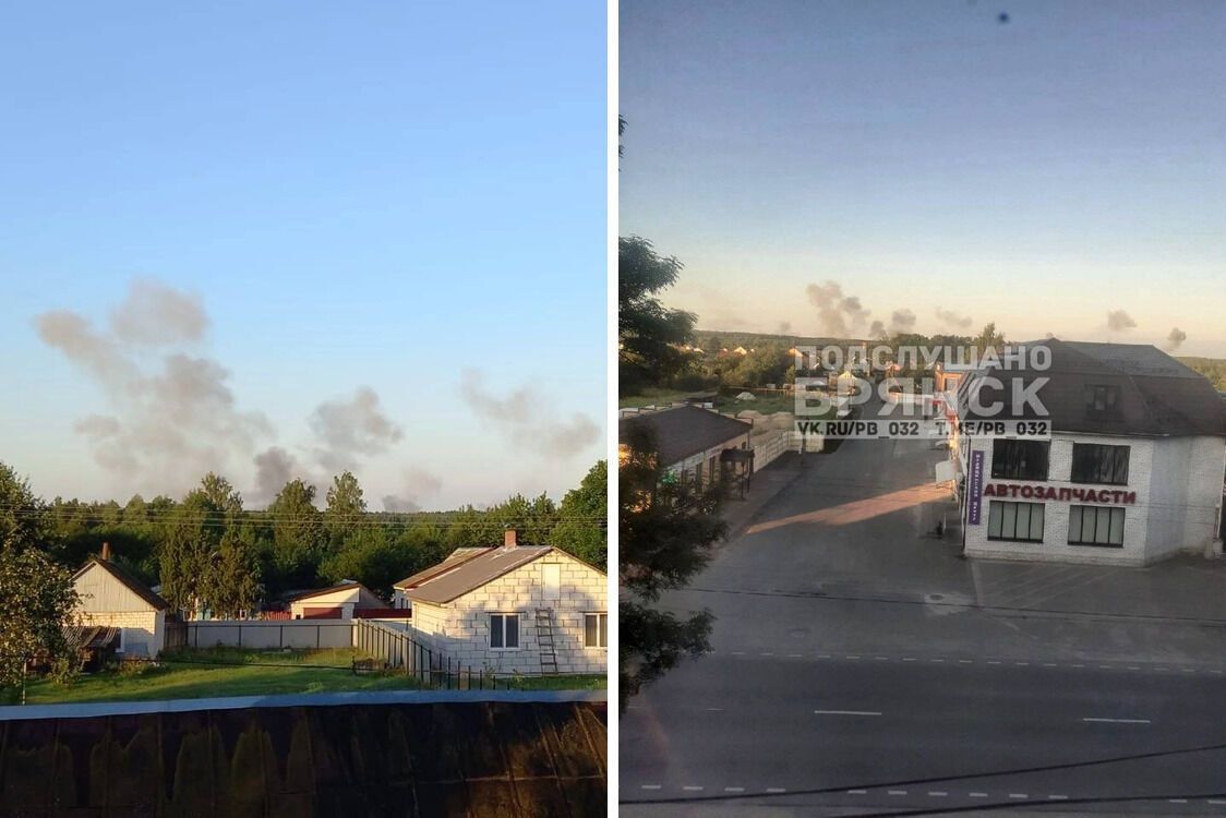Дым от взрывов в Климовом