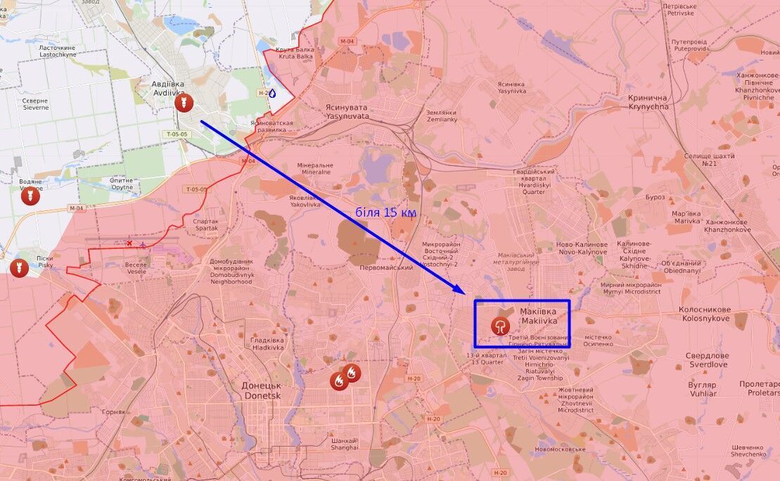 ситуация на линии фронта в Донецкой области