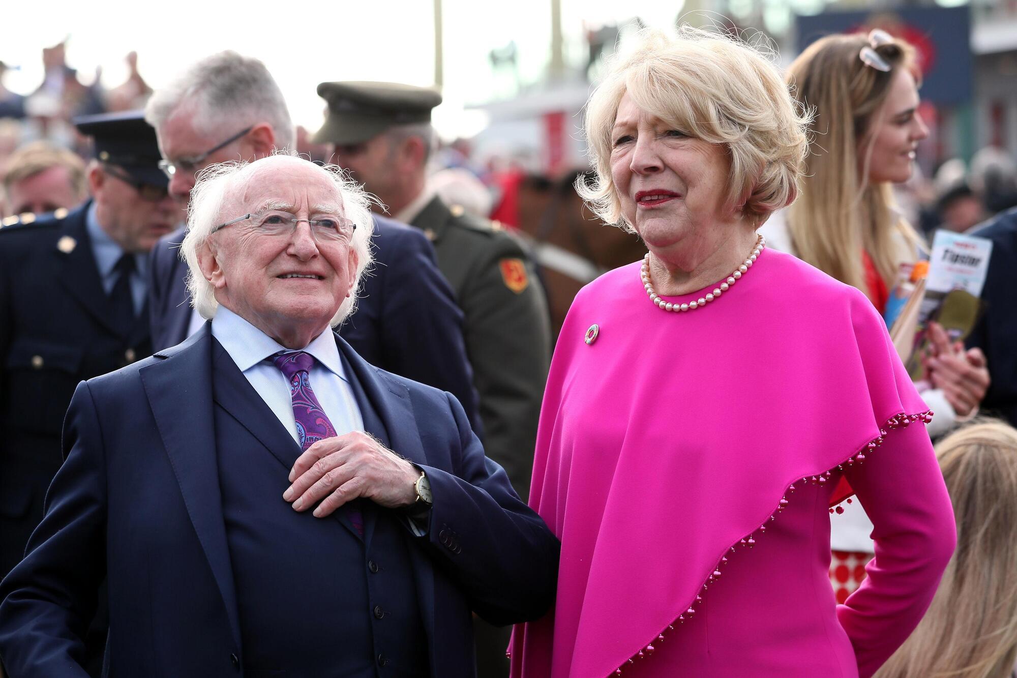 Президент Ирландии Майкл Хиггинс с супругой