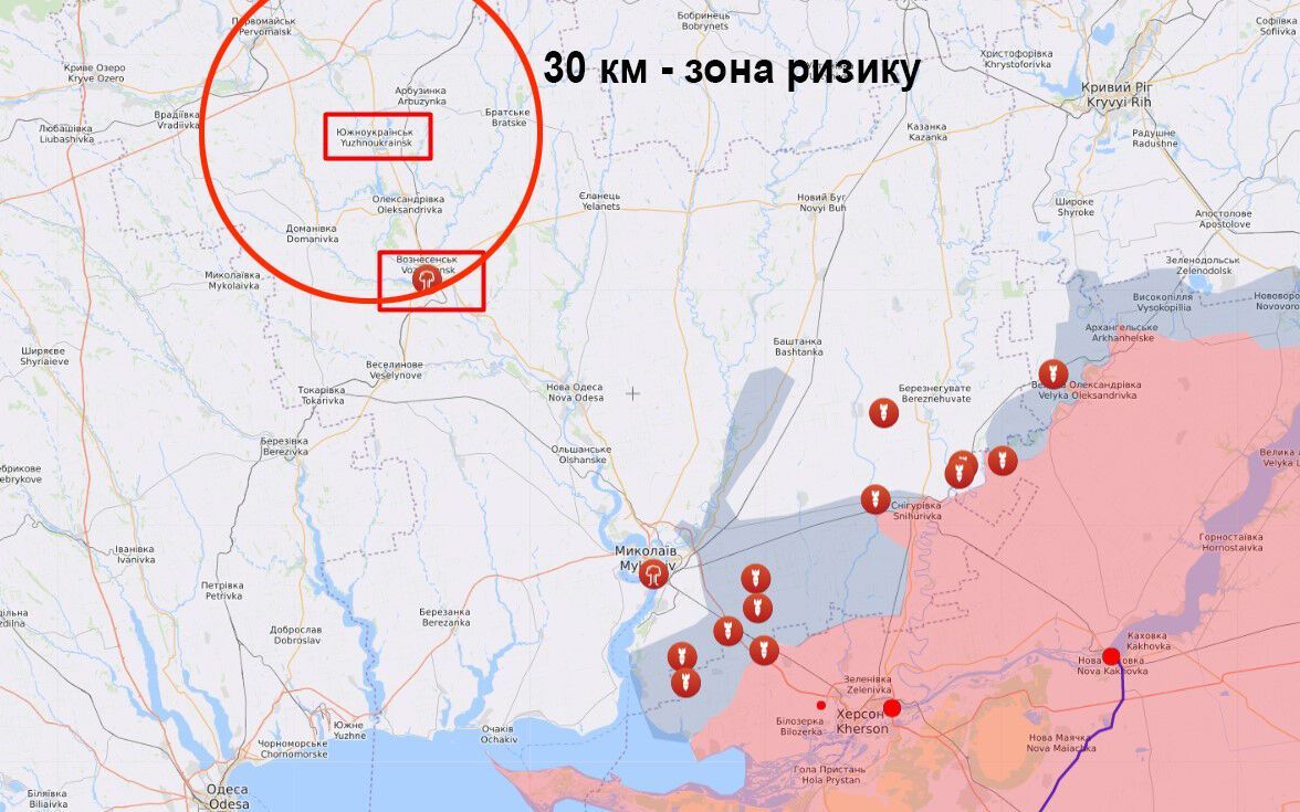 Ситуация на линии фронта в Николаевской области
