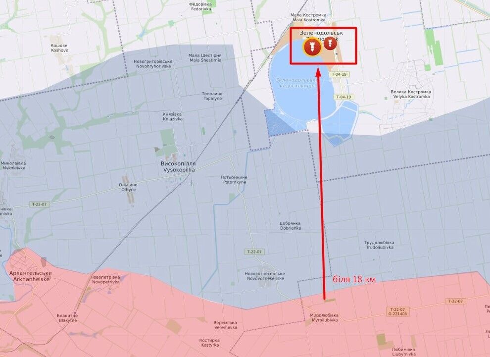 Ситуація на лінії фронту біля Кривого Рогу