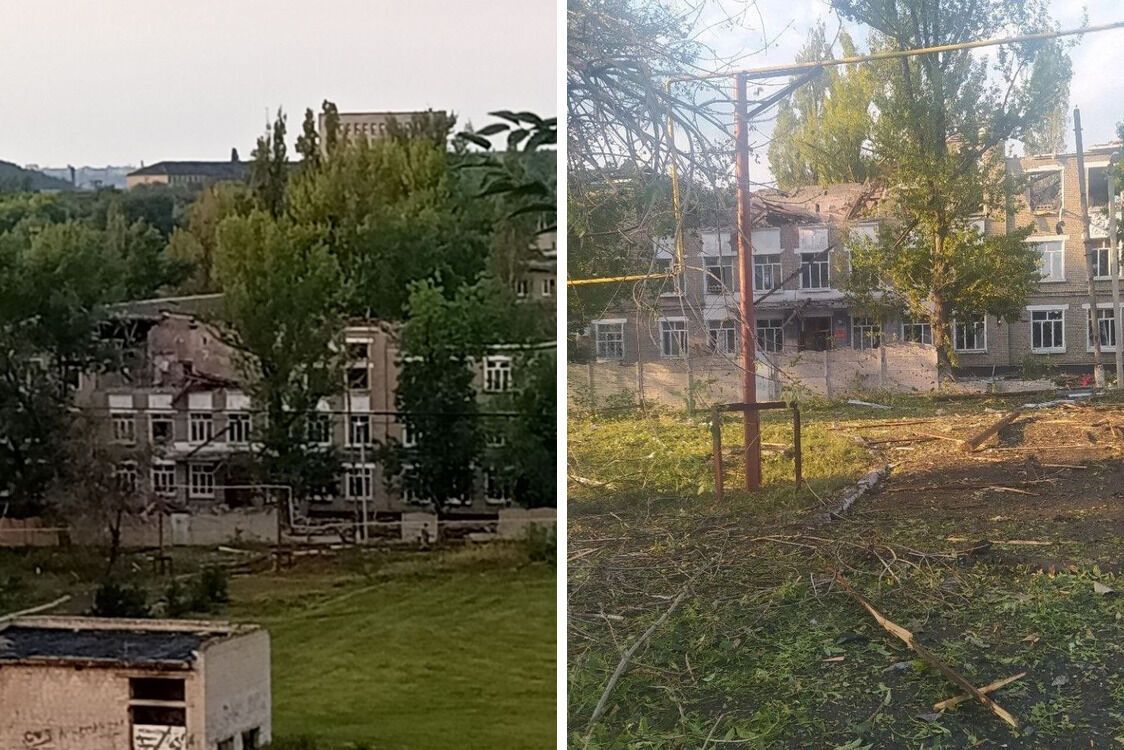 Здание бывшего спортинтерната в Кадиевке разрушено