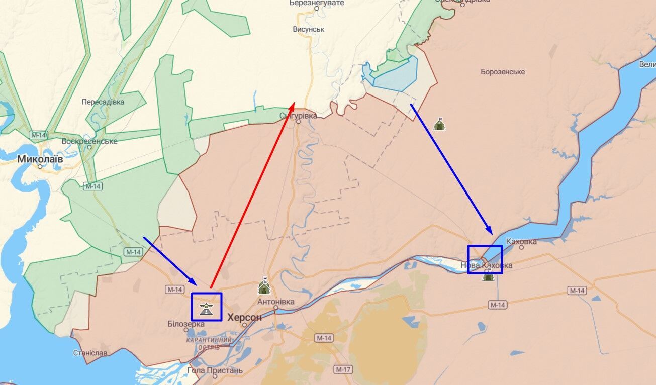 Ситуация на линии фронта в Херсонской области