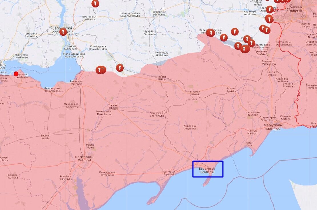 Ситуация на линии фронта в Запорожской области