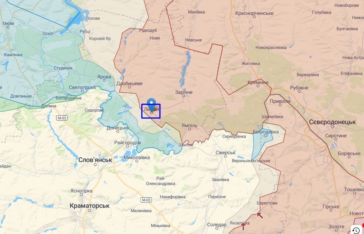 Ситуация на линии фронта недалеко от Лимана в Донецкой области.
