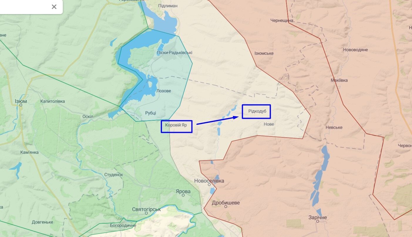Ситуация на линии фронта у реки Оскол  на Донетчине