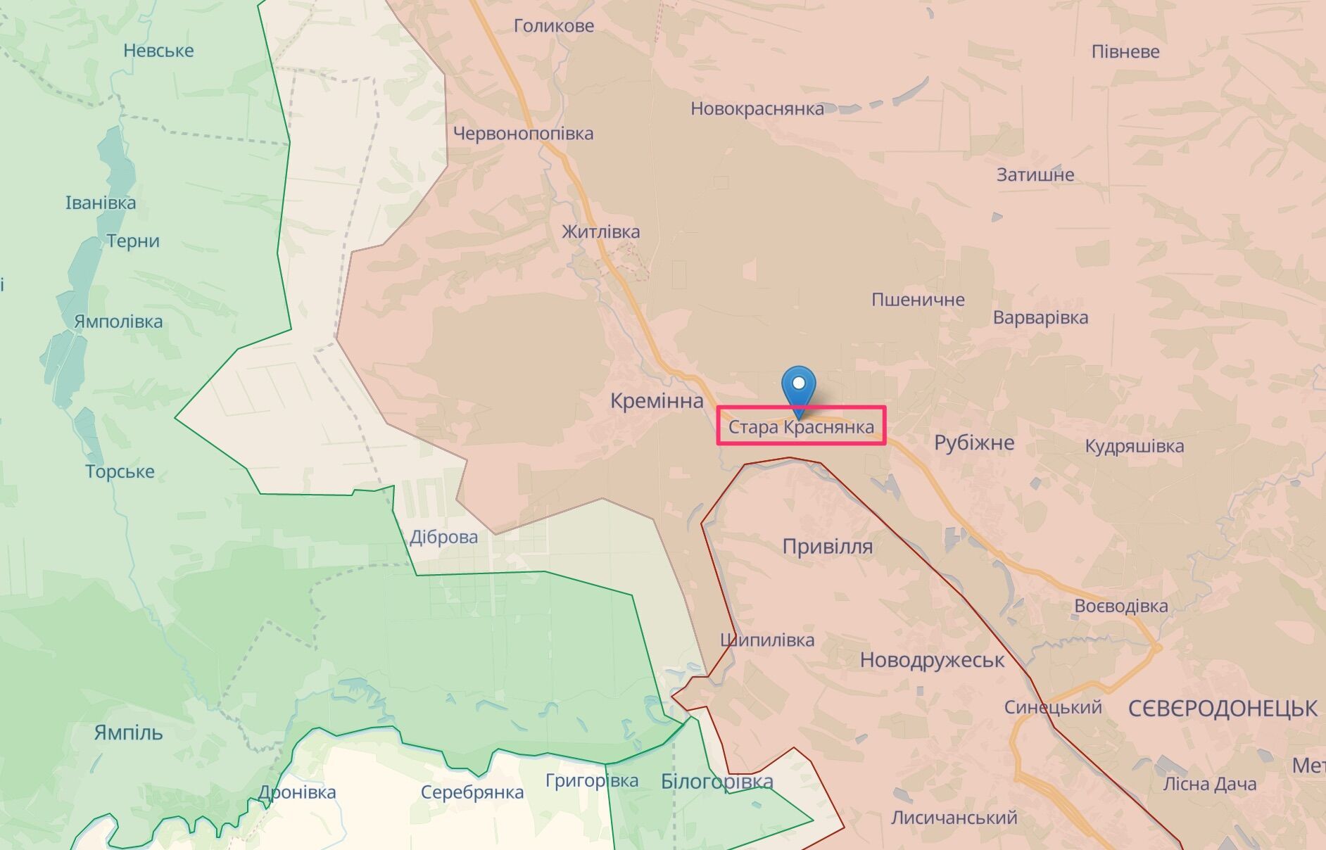 Направления неудачных атак врага в Луганской области
