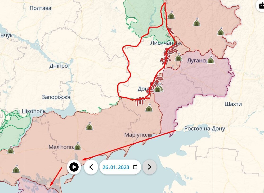 Площа частини Донбасу, яку планує захопити путін - близько 12 тис кв. км.