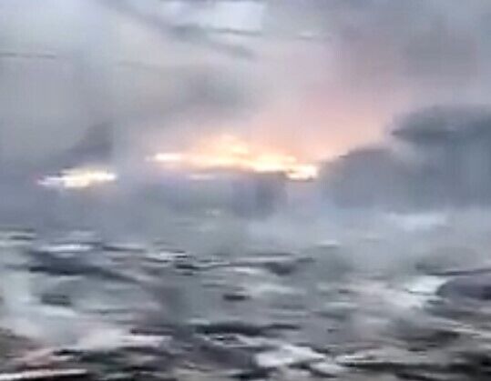 Пожар в ангаре, где хранилась российская военная техника