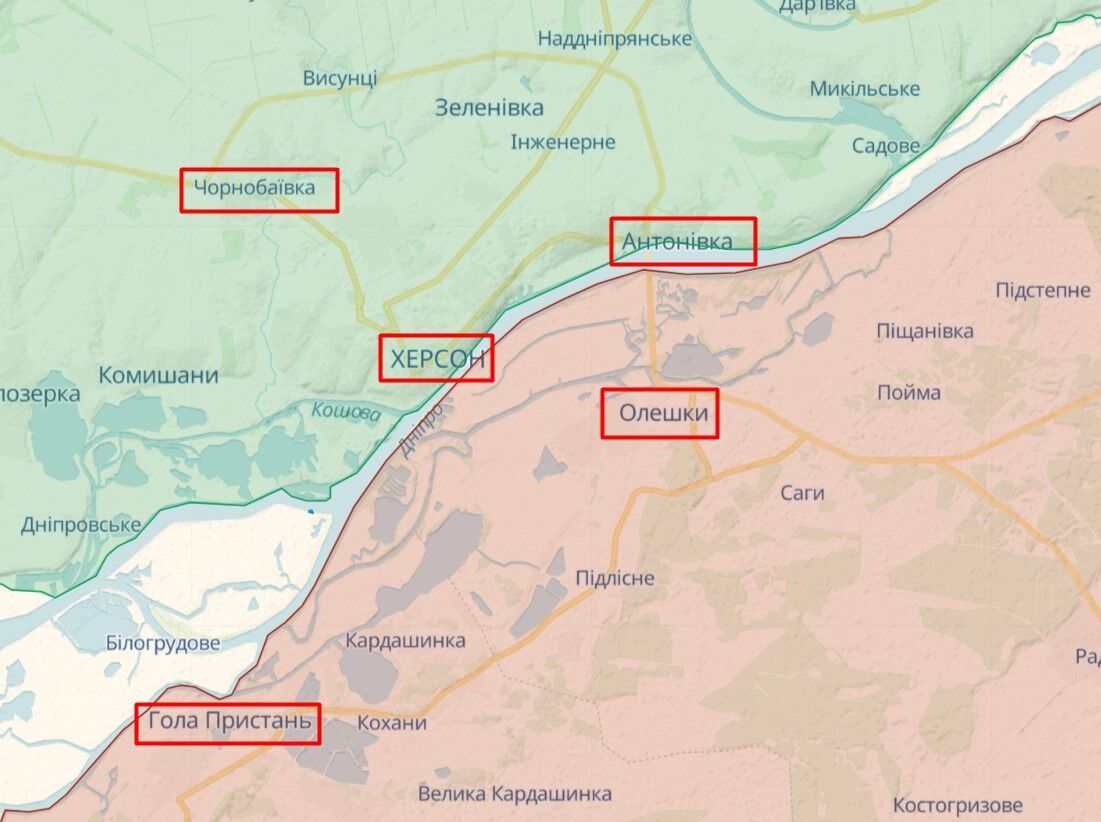 Херсонщина: рф накриває Херсон та Антонівський міст, між тим ЗСУ знищили склад БК  - деталі