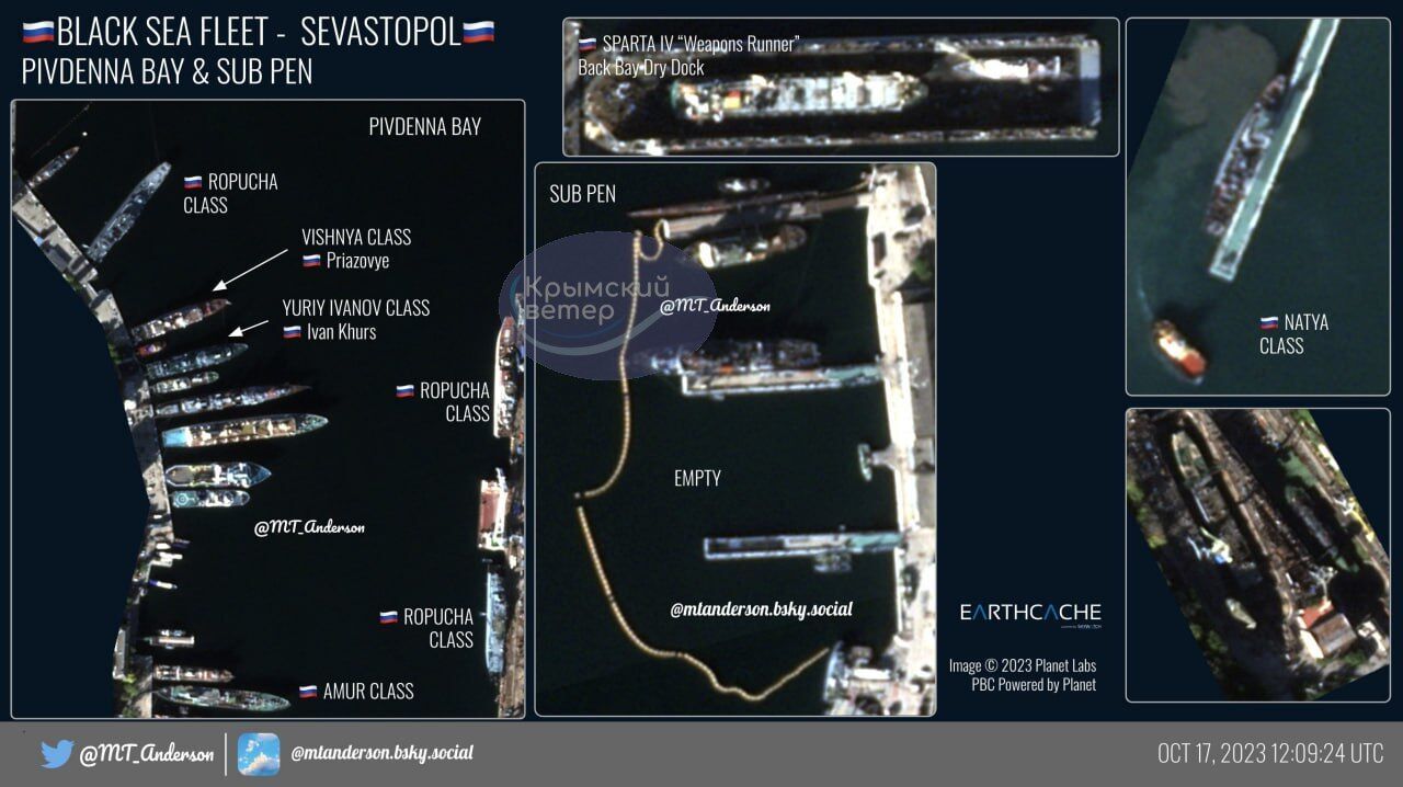 Из бухт Севастополя исчезли все носители ''Калибров'': спутниковые снимки