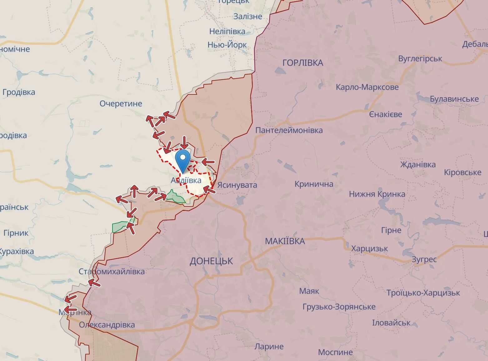 Ситуация под Авдеевкой в Донецкой области по состоянию на вечер 16 ноября