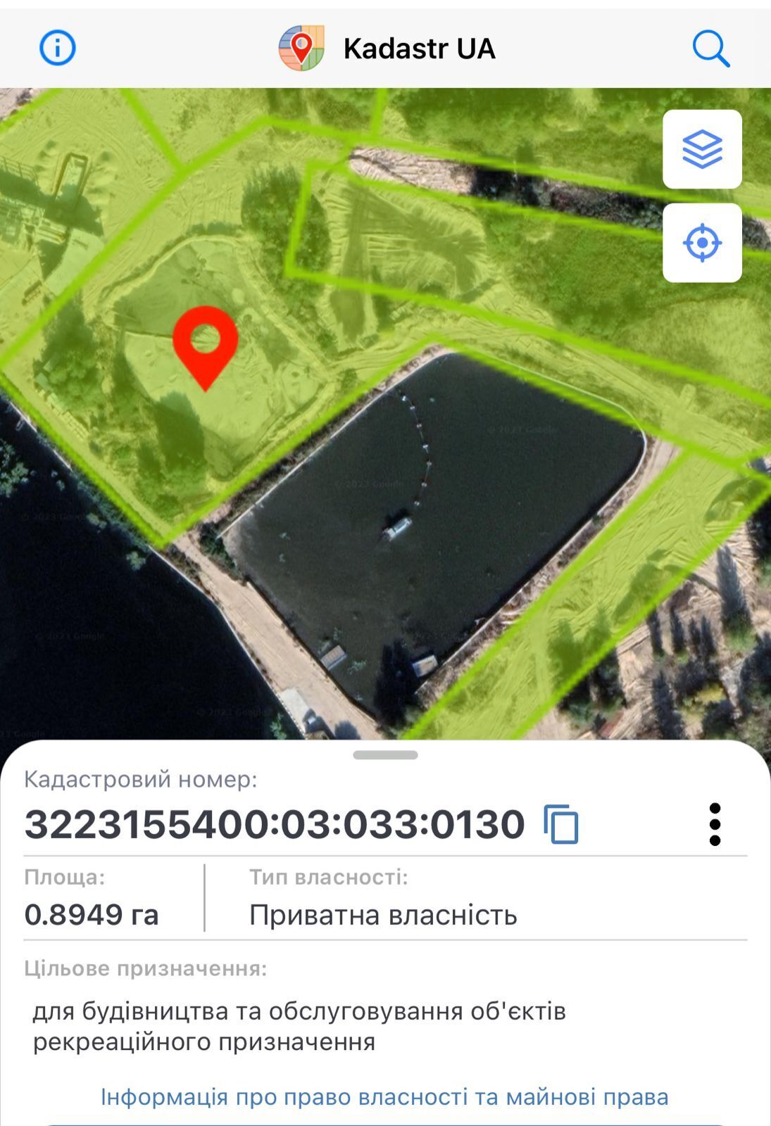 The plot, according to the cadastre, belongs to an individual