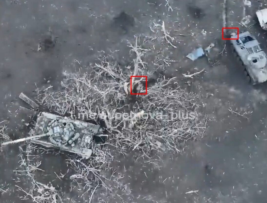 Вугледар: ЗСУ показали удари по вояках 155-ї бригади рф, які ховались під танками (відео)