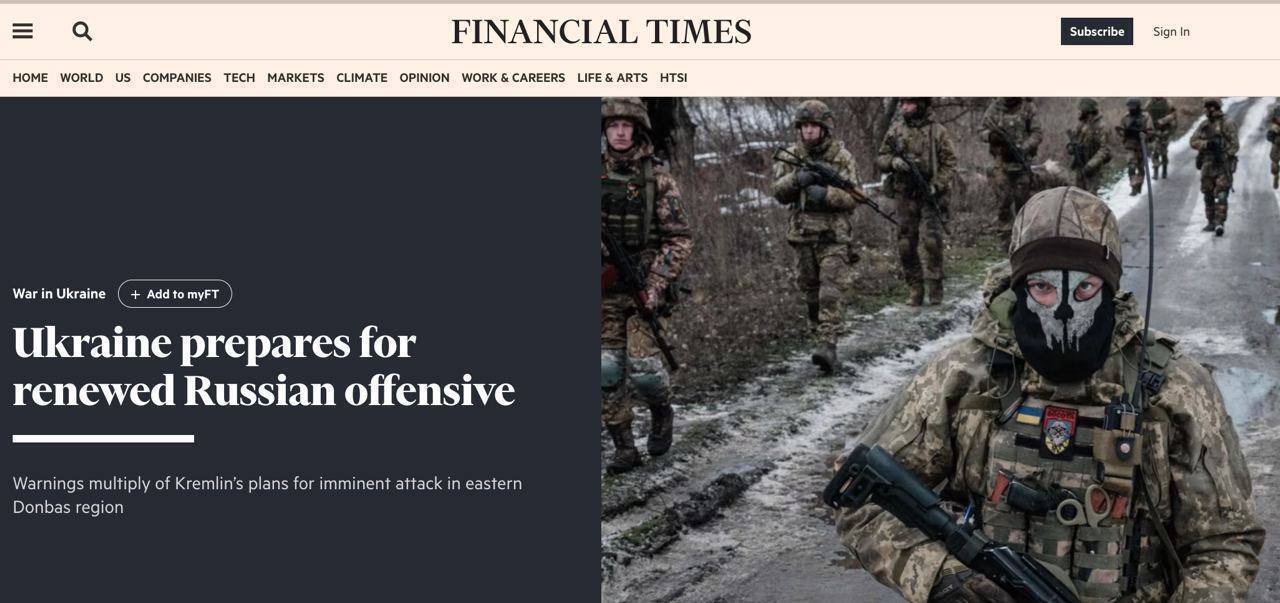 Російська армія почне масштабний наступ в найближчі 10 днів, – Financial Times
