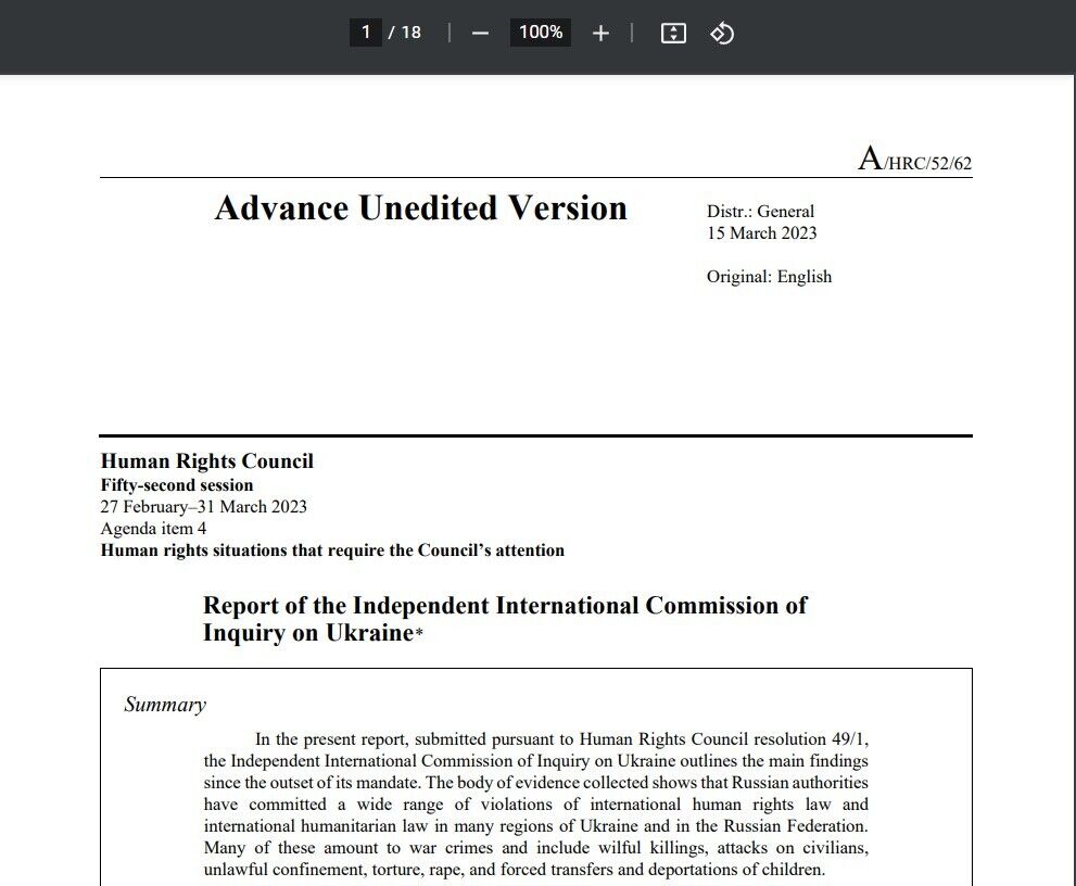 ООН та геноцид в Україні: що насправді написано у звіті – подробиці