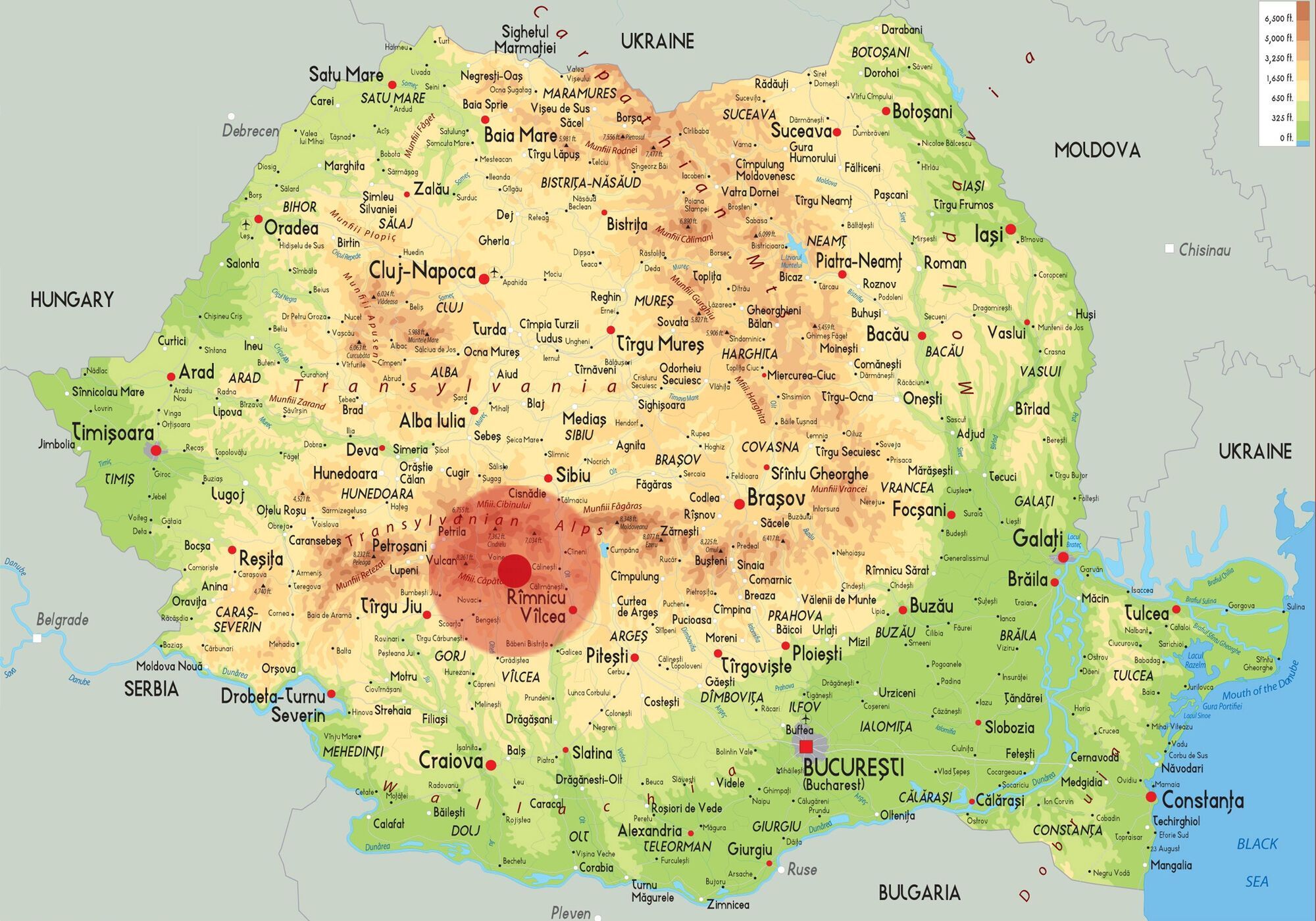 Местность в Руминии, где произошло землетрясение: уезд Горж