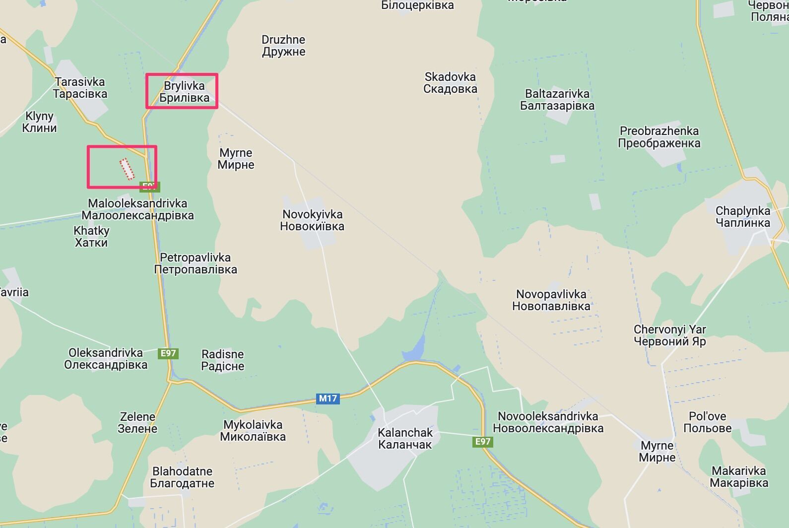 Окупанти наводять резервні переправи в райони Брилівки і села Рідне
