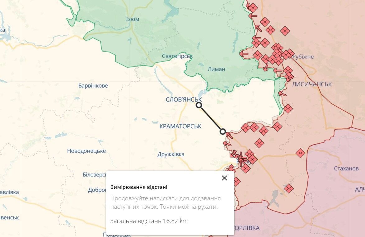 Ситуация на линии фронта юго-восточнее Славянска на Донетчине