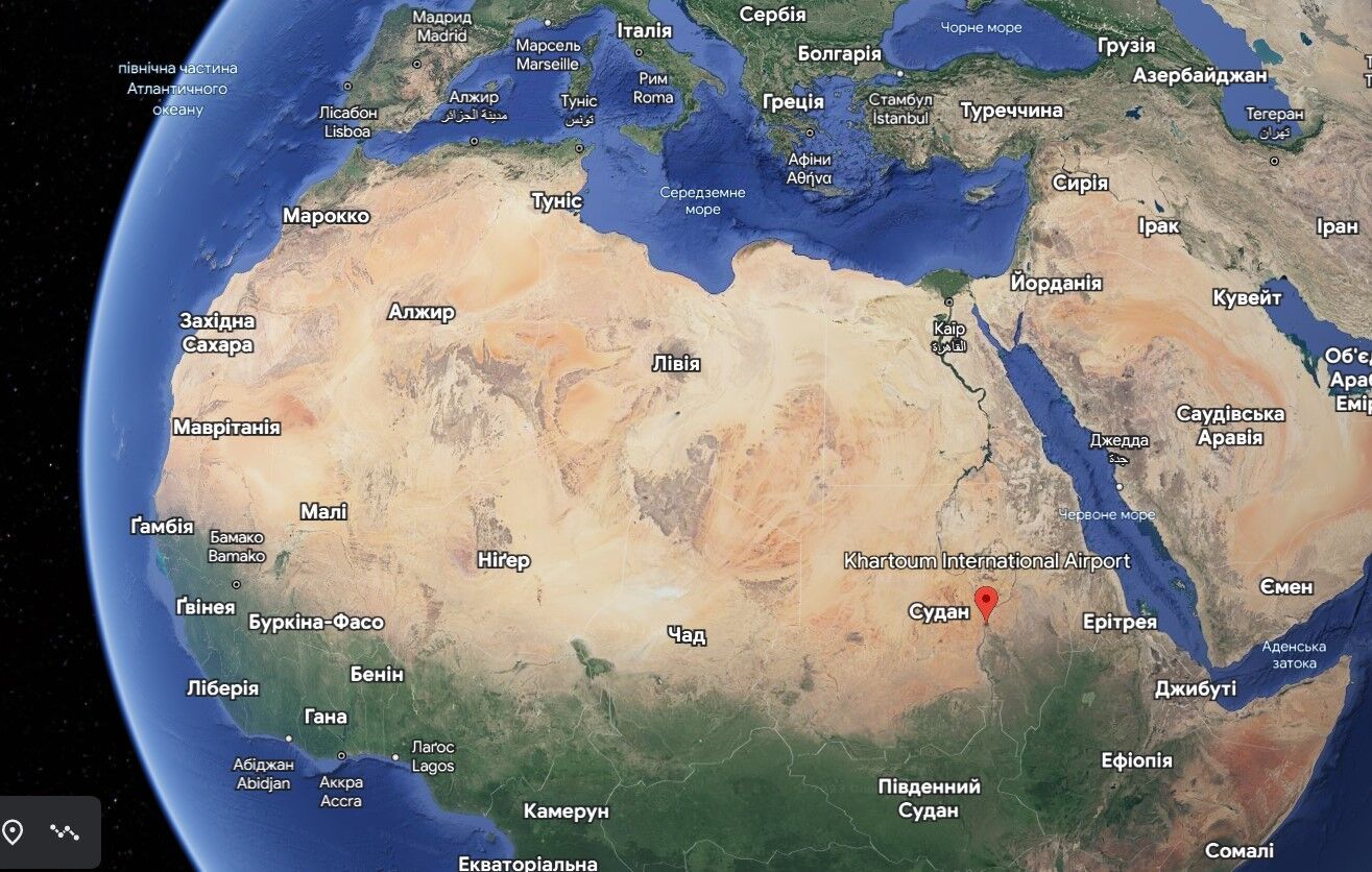 Месторасположение Республики Судан