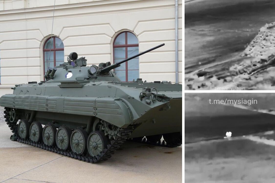 БМП-2 армії рф - до і після бою під Авдіївкою на Донеччині
