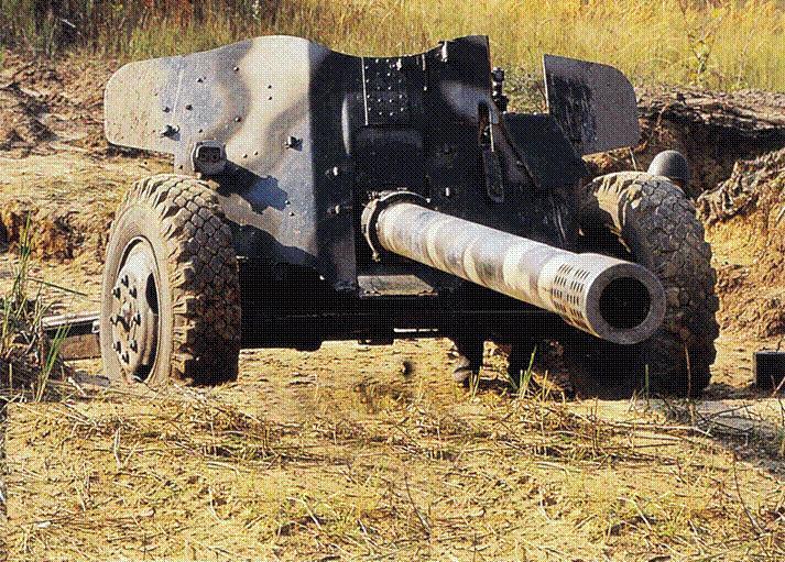 Гармата МТ-12 армії рф - воює на Донеччині